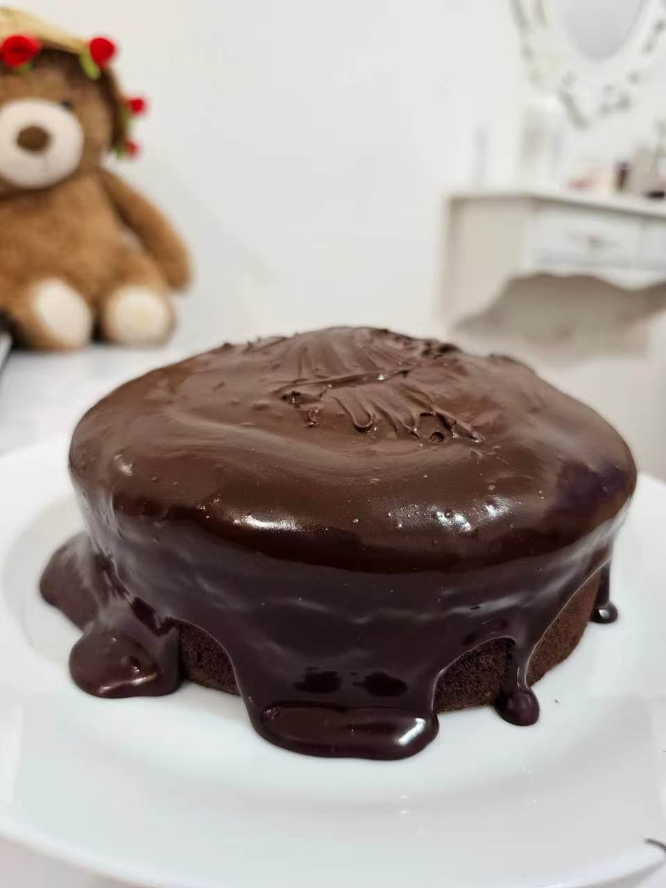 A slice of Matilda steamed chocolate cake