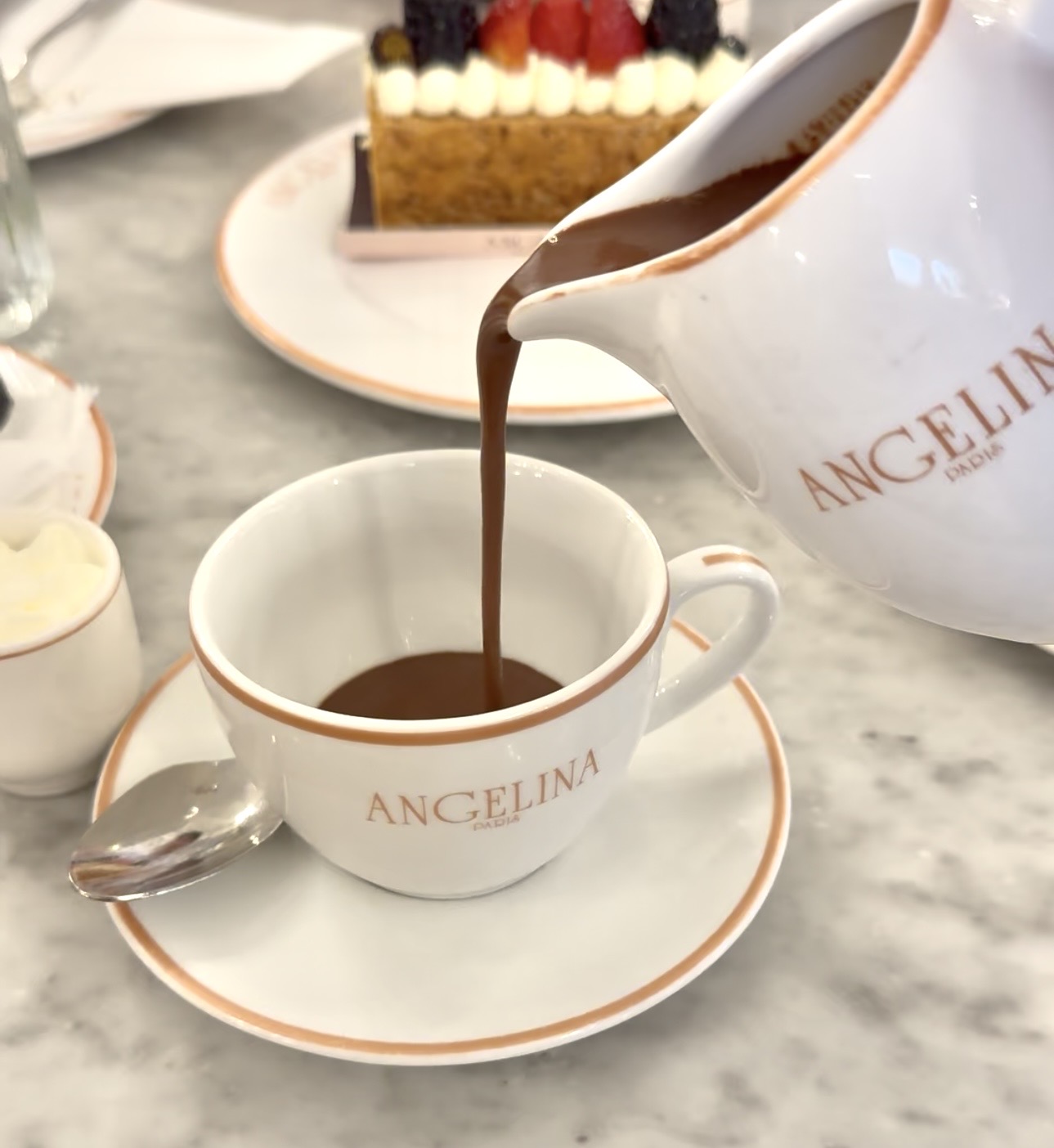 A cup of rich hot chocolate laced with saffron